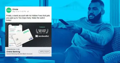 Chime bank runs its first television spot in over a year